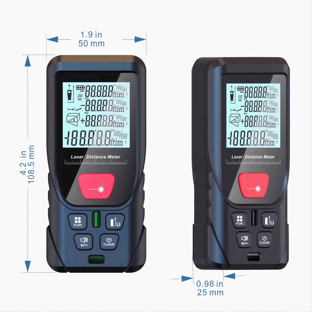 164ft Digital Laser Distance Meter with LCD for Measure Area and Volume Image 4