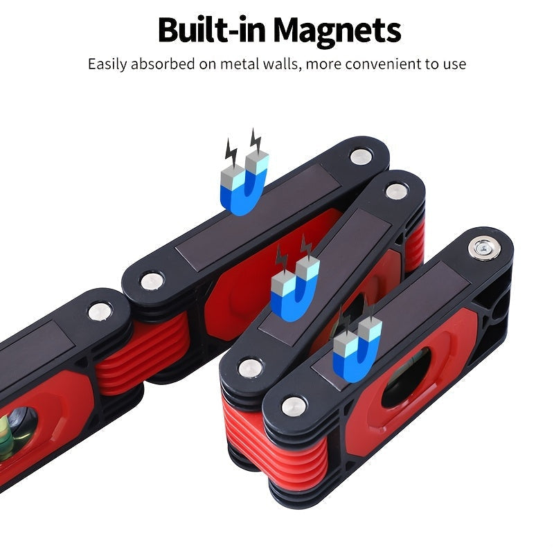 1pc 23",600mm Multi-function Foldable Level Multi-Angle Measurement Tool Image 6