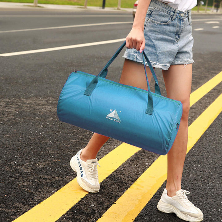 18L Polyester Waterproof Ultralight Folding Handbag Outdoor Camping Travel Hand Carry Bag Image 3