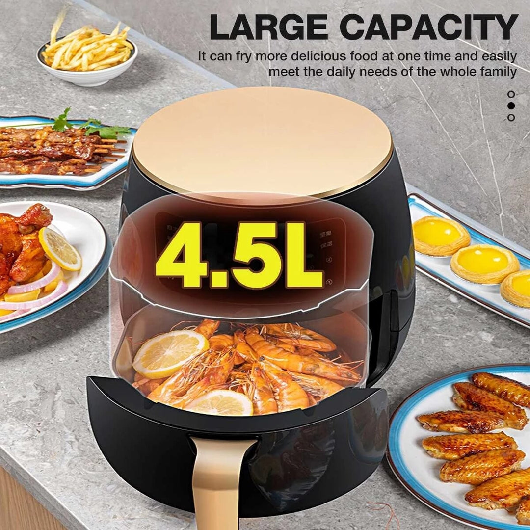 1800W 4.5L Air Fryer Oil free Health Fryer Cooker 110V,220V Multi-function Smart Touch LCD Airfryer French fries Pizza Image 4