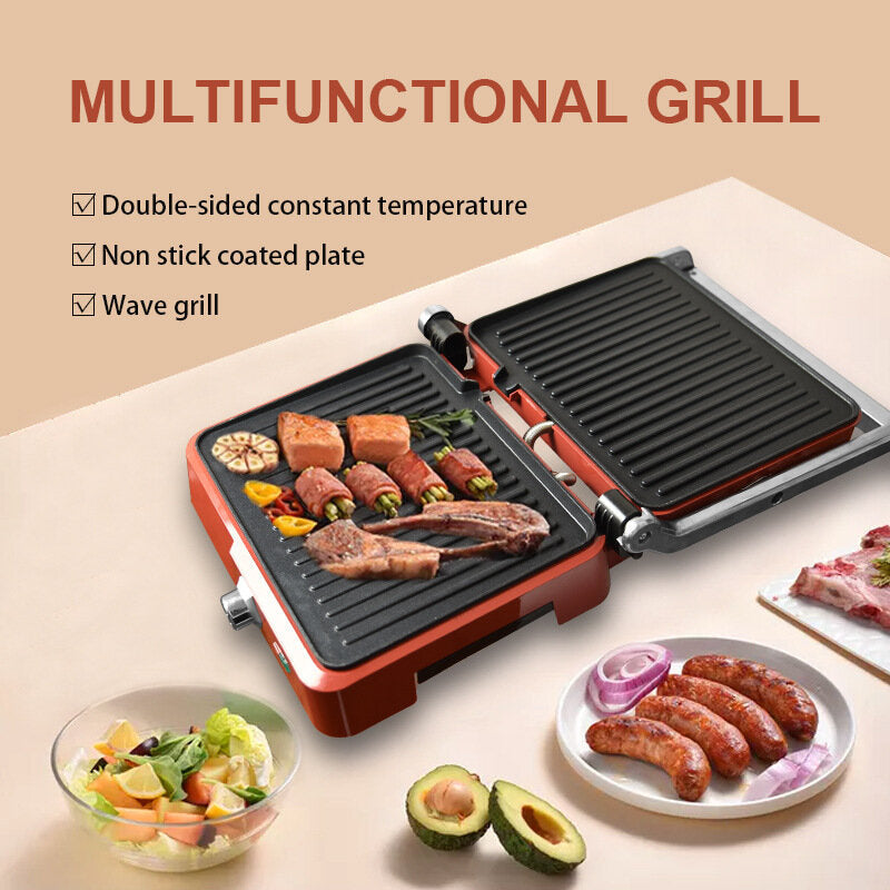 1800W Multi-functional Grill Double-sided Constant Temperature Separate Large Oil Box Non Stick Coated Plate All-in-one Image 5