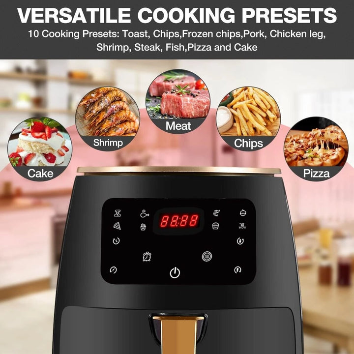 1800W 4.5L Air Fryer Oil free Health Fryer Cooker 110V,220V Multi-function Smart Touch LCD Airfryer French fries Pizza Image 5