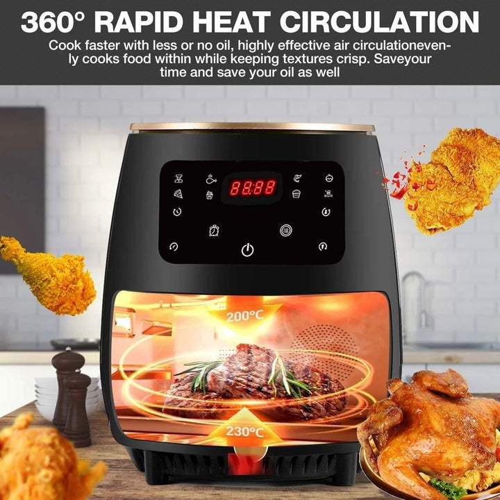 1800W 4.5L Air Fryer Oil free Health Fryer Cooker 110V,220V Multi-function Smart Touch LCD Airfryer French fries Pizza Image 6