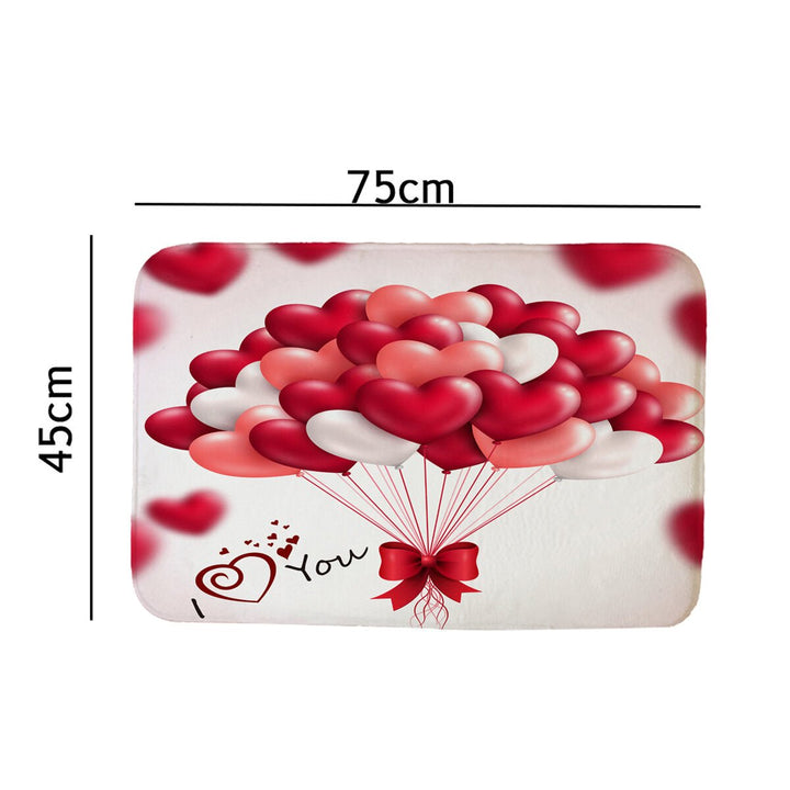 180x180CM Red Balloon Waterproof Shower Curtain 3-in-1 Anti-slip Odorless Dustproof Bath Mat Kit Image 6