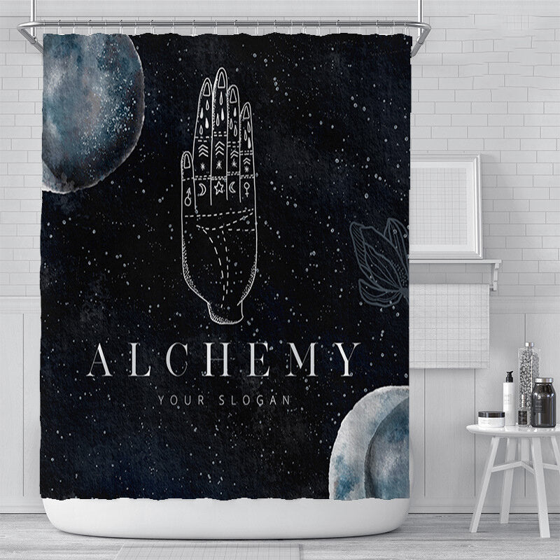 180x180cm Waterproof Shower Curtain Star Shower Curtain Digital Printing Polyester Shower Curtain for Image 2