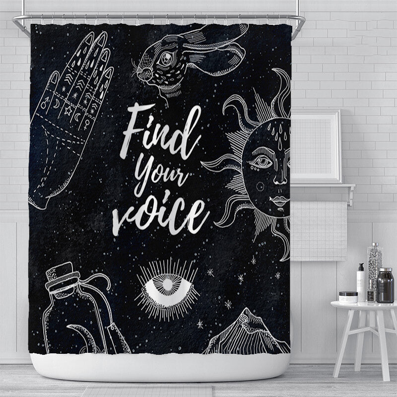 180x180cm Waterproof Shower Curtain Star Shower Curtain Digital Printing Polyester Shower Curtain for Image 3