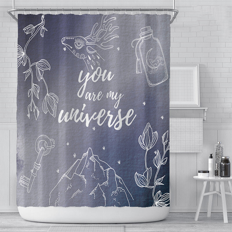 180x180cm Waterproof Shower Curtain Star Shower Curtain Digital Printing Polyester Shower Curtain for Image 4