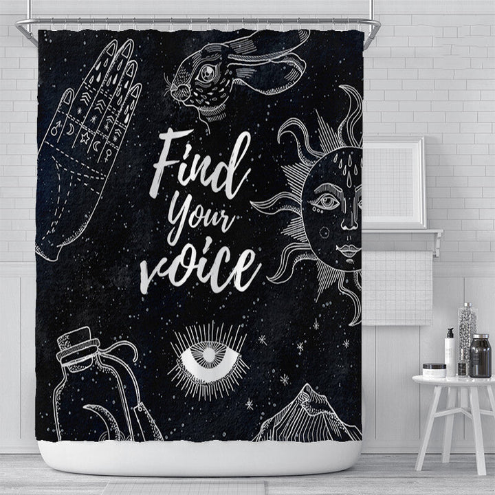 180x180cm Waterproof Shower Curtain Star Shower Curtain Digital Printing Polyester Shower Curtain for Image 5