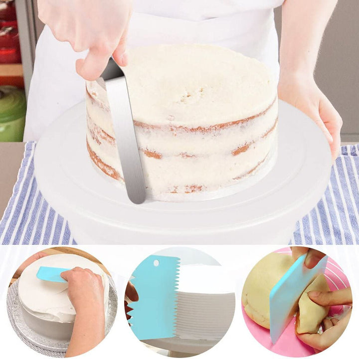 182Pcs Cake Decorating Set Turntable Icing Nozzles Pen Spatula Stand Tools Image 9