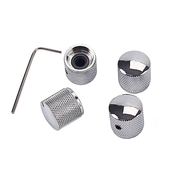 1PC Electric Guitar Volume Knob With Hexagon Screws Lock Volume Control Buttons For Electric Guitar Bass Chrome Image 1