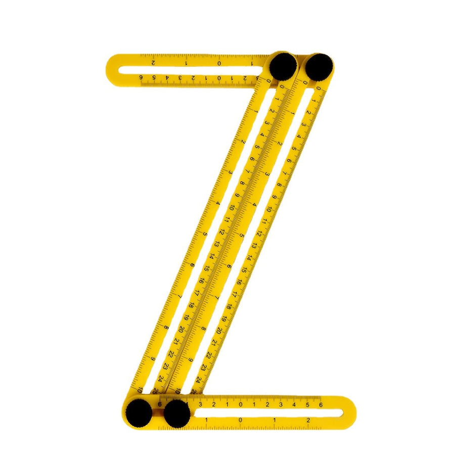 1pc Multi-functional Industrial Angle Measurement Foldable Four-fold Ruler 31cm17.5cm Image 1