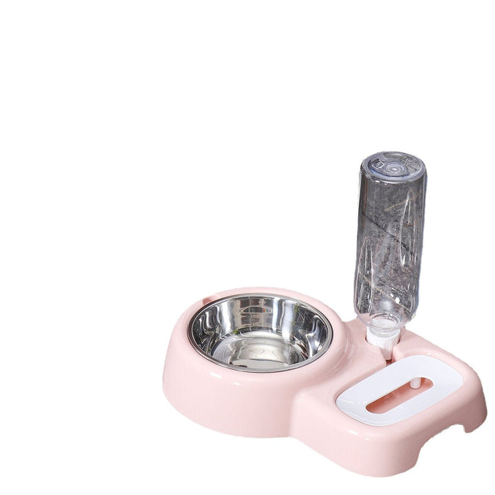 2 In 1 Automatic Pet Bowl 500ml Adjustable Drinking Fountain Dog Cat Food Feeder Image 12