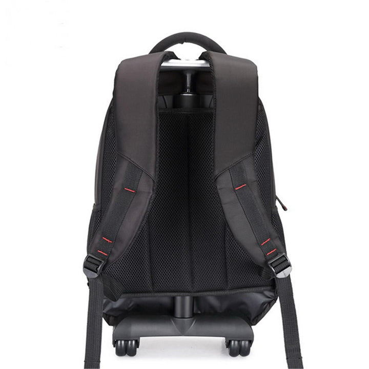 19Inch Waterproof Wheeled Trolley Backpack Laptop Suitcase Luggage Rucksack Traveling Stroage Bags Image 4