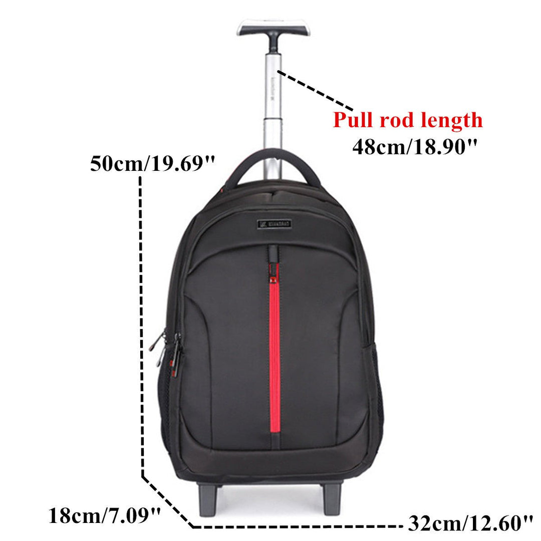 19Inch Waterproof Wheeled Trolley Backpack Laptop Suitcase Luggage Rucksack Traveling Stroage Bags Image 7