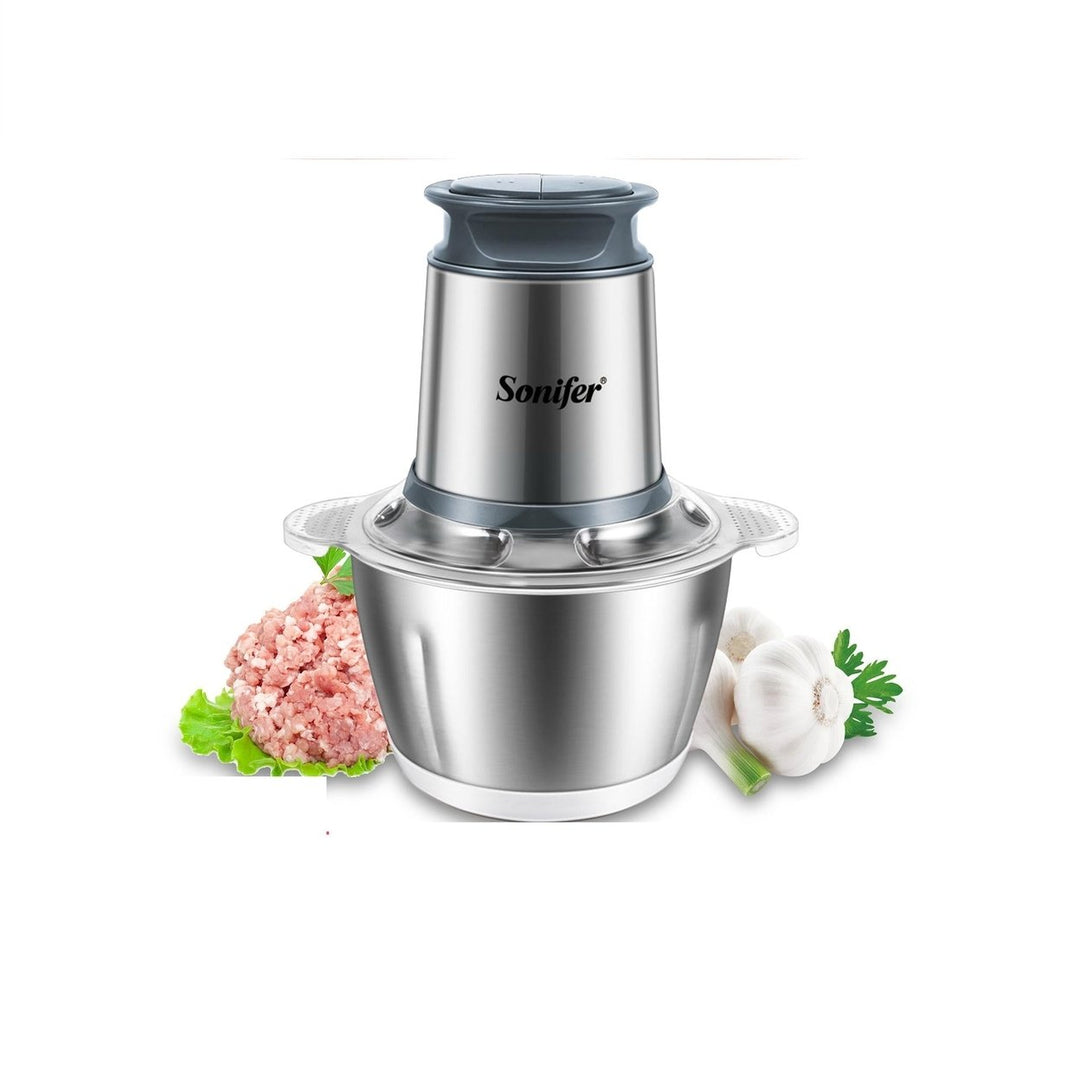 2 Speeds Stainless Steel Electric Vegetable and Meat Grinder Image 1