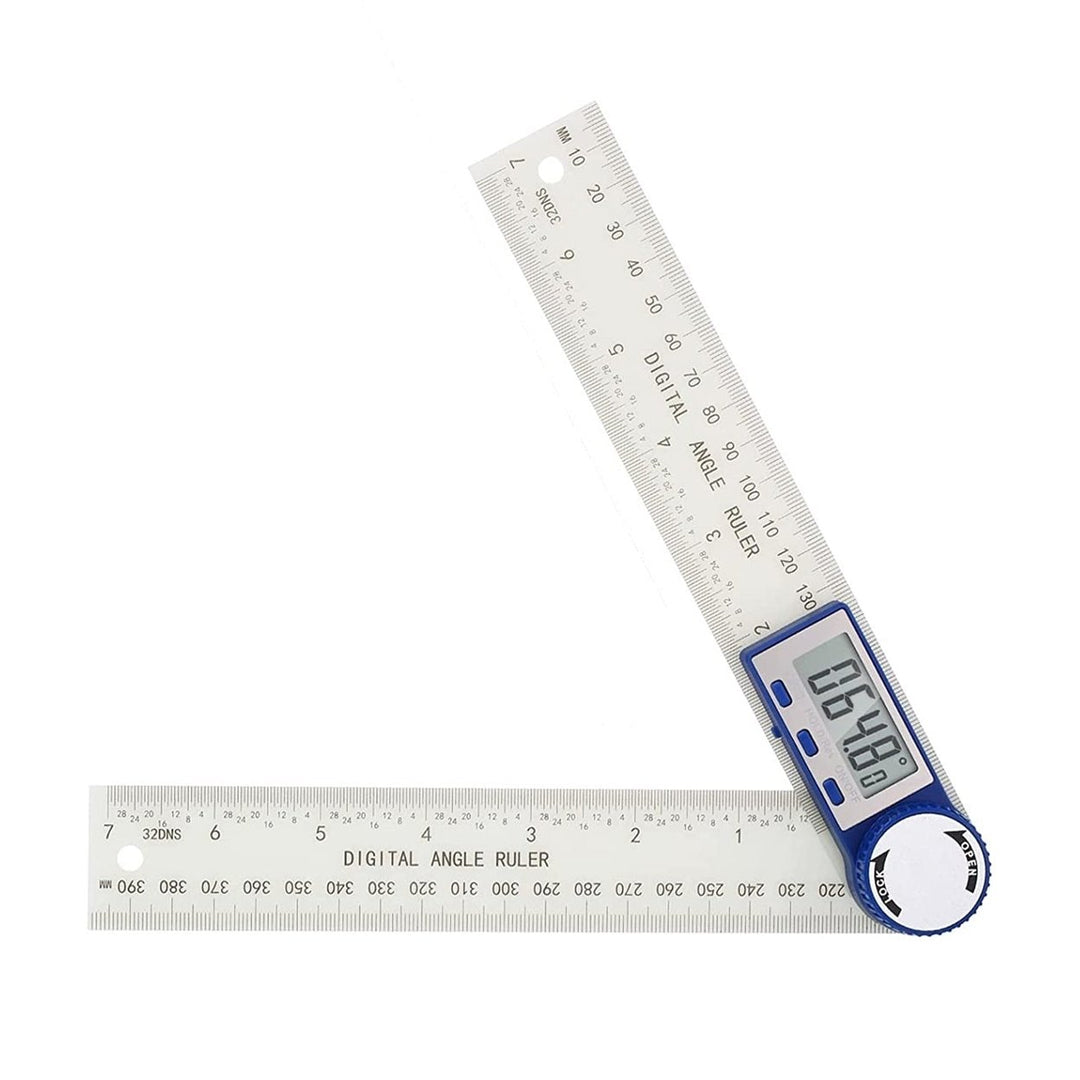 2 In 1 Protractor Angle Measuring Tool Fit For Woodworking Construction Image 1