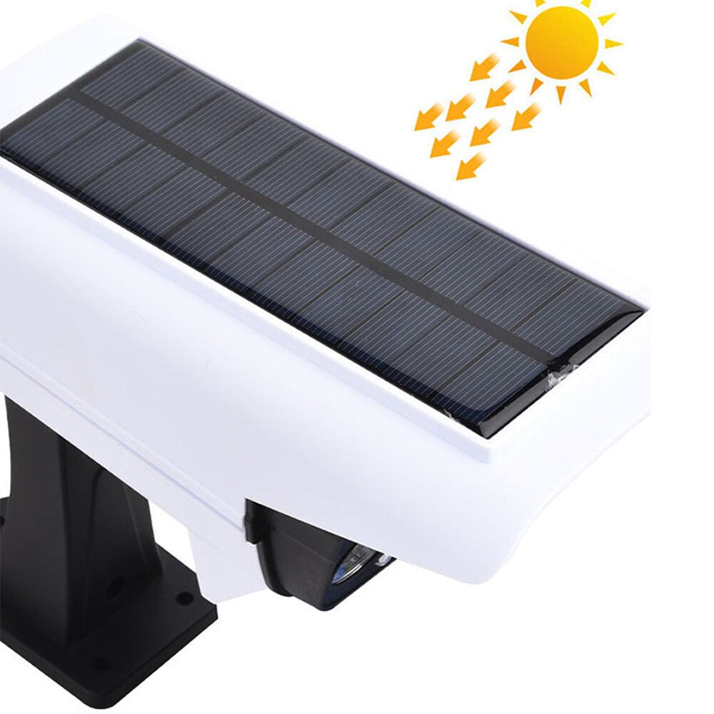 2 in1 Solar Powered Llight Simulation Security Fakee Dummy Camera Sunlight Outdoor Street Spotlight Garden Wall Lamp Image 2