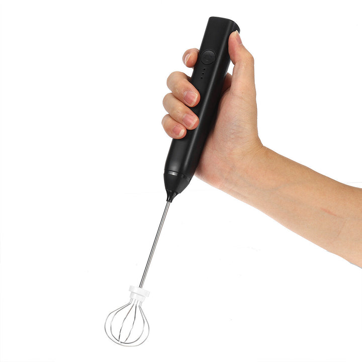 2 in 1 Whisk Milk Frother Handheld Electric USB Charging 3 Gear Egg Beater Milk Frother Image 6