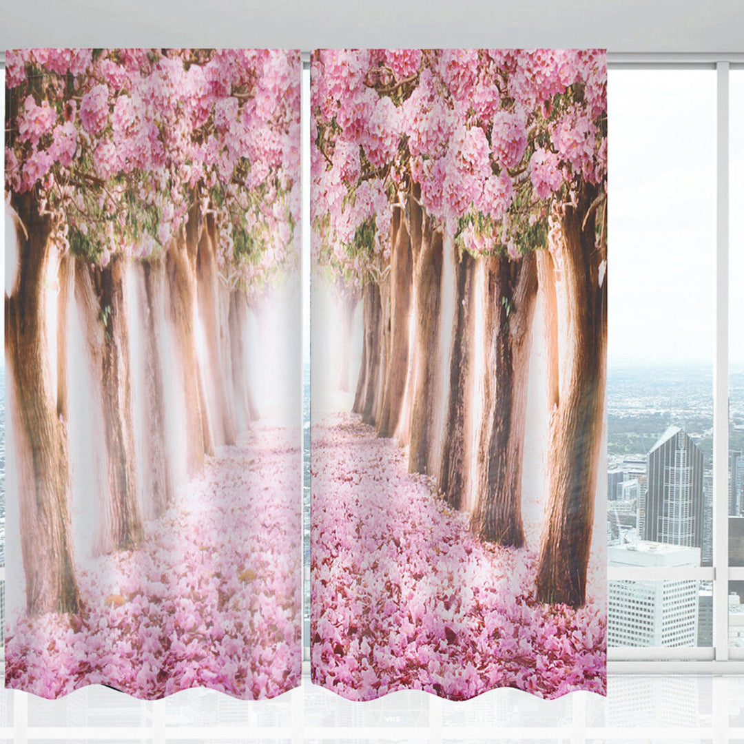 2 Panels,set Anti-UV Blackout Window Curtains 3D Effect Print Thermal Drapes Image 11