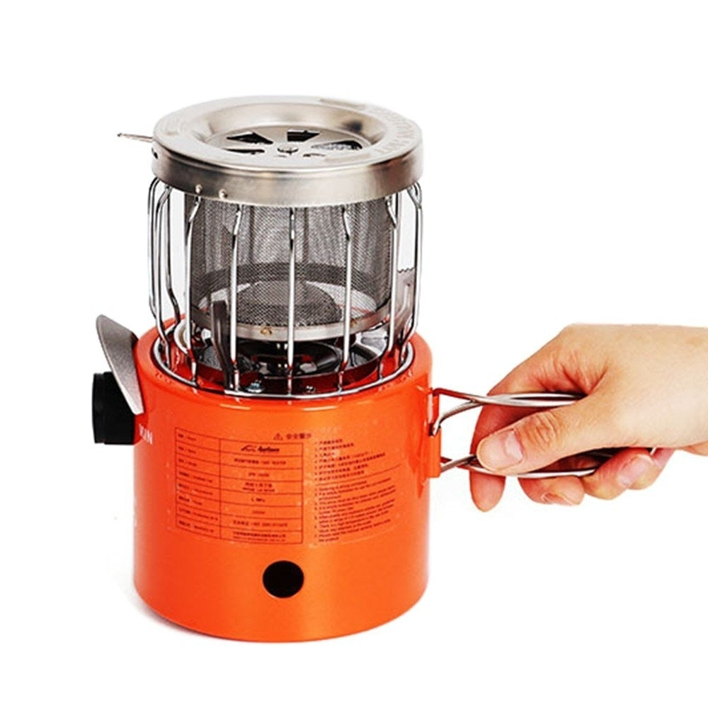 2-in-1 Portable 2000W Gas Heater Outdoor Camping Stove Heating Cooker for Ice Fishing Camping Hiking Picnicking Hunting Image 2