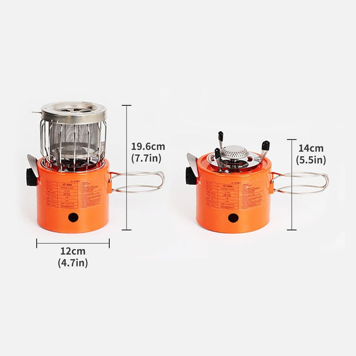 2-in-1 Portable 2000W Gas Heater Outdoor Camping Stove Heating Cooker for Ice Fishing Camping Hiking Picnicking Hunting Image 9