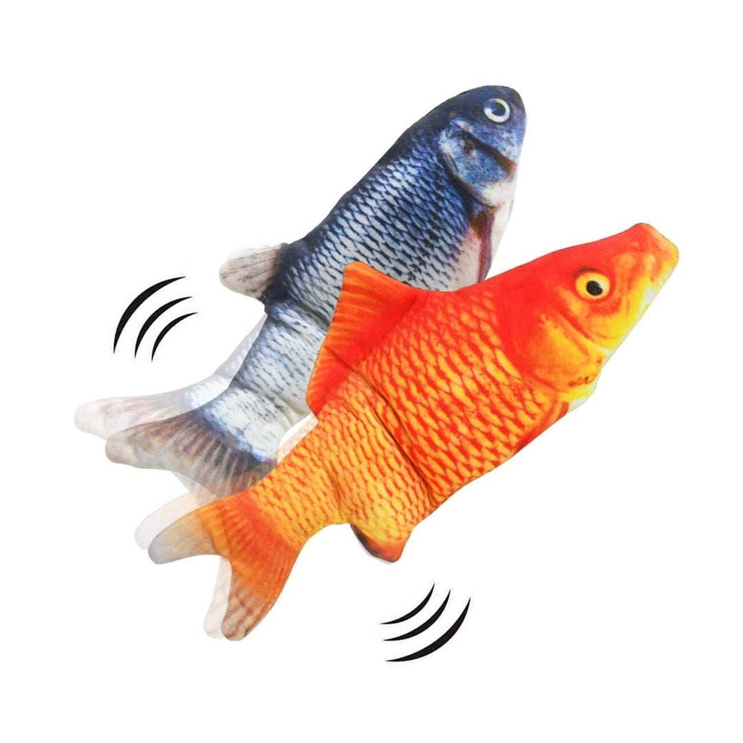 2 Pack Electric Cat Fish toxic Moving Fish Cat toxicker Toys, Interactive Fish Cat Toys for Indoor Cats, Biting Image 3