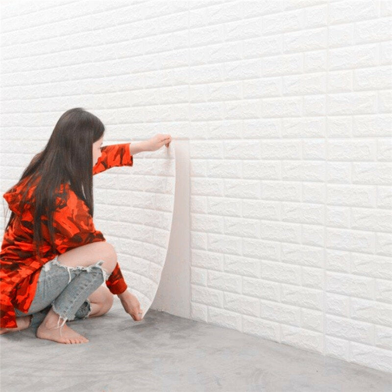 20Pcs,Set 3D Brick Wall Sticker Self-adhesive Panel Decal Waterproof PE Foam Wallpaper for TV Walls Sofa Background Image 4