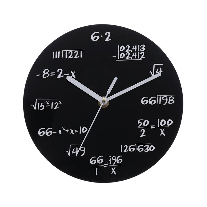 20cm Math Round Wooden Wall Clock Modern Home Living Room Kitchen Watch Decor Image 1