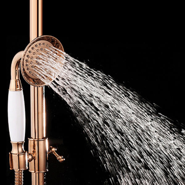 203x130mm Luxury European Chrome Golden Color Shower Spray Bathroom Faucet Bath Set Accessories Image 5