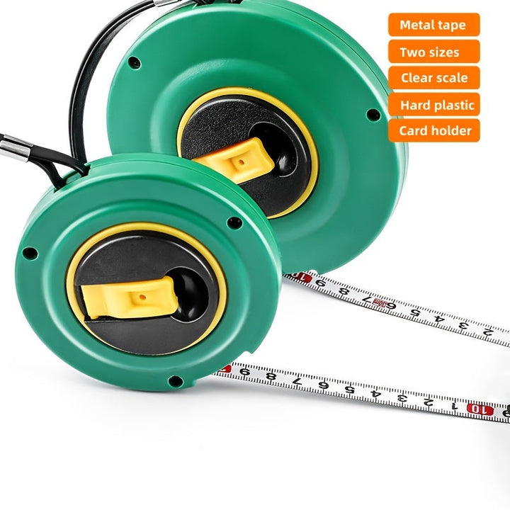 20,50m Portable Disc Ruler with Metal Paint Strip Steel Tape Measure for Woodworking Image 3