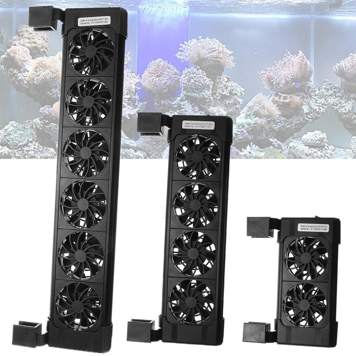 2,3,4,5,6 Head Aquarium Cooling Fan Adjustable Submersible Cooler Fast Cooling Low Noise Angle Adjustable with Safety Image 2