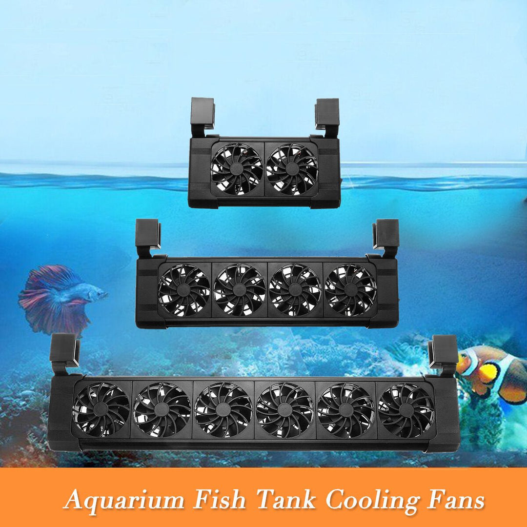 2,3,4,5,6 Head Aquarium Cooling Fan Adjustable Submersible Cooler Fast Cooling Low Noise Angle Adjustable with Safety Image 4