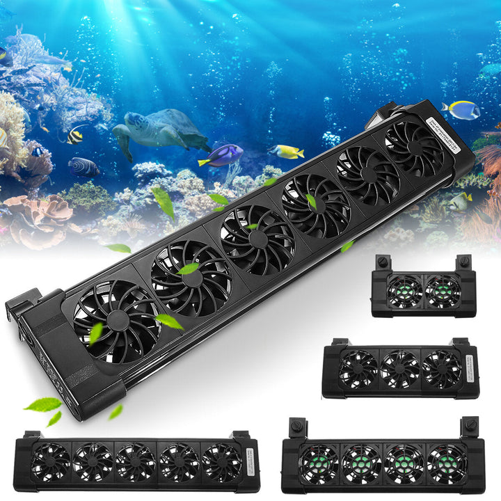 2,3,4,5,6 Head Aquarium Cooling Fan Adjustable Submersible Cooler Fast Cooling Low Noise Angle Adjustable with Safety Image 5