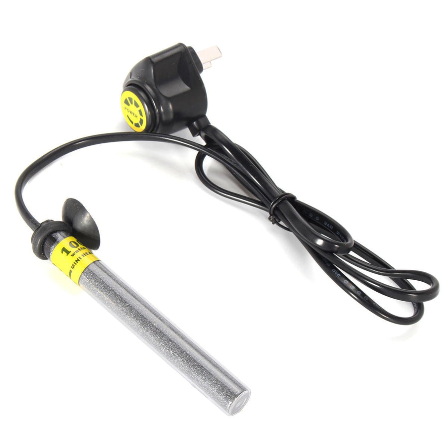 20,40,60,80,100W 11.3cm Mini Aquarium Tank Fish Submersible Water Heater Adjustable Thermostat Pet Supplies Image 1