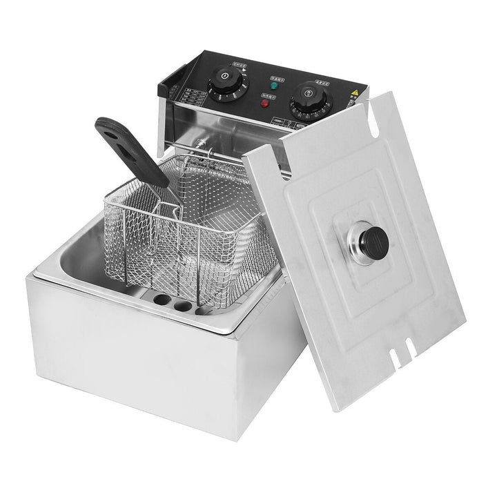 220V 6L,12L Timer Electric Fryer Deep Fryer With Lids and Baskets Image 3