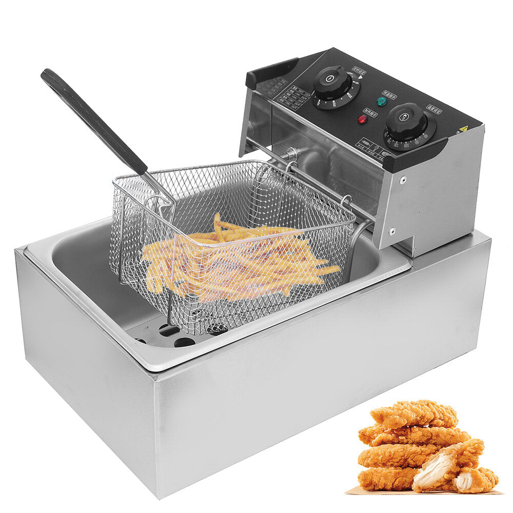 220V 6L,12L Timer Electric Fryer Deep Fryer With Lids and Baskets Image 7