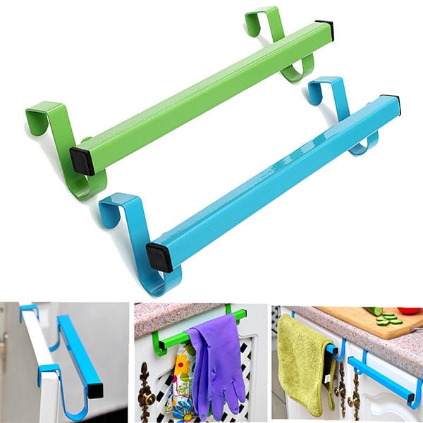 24cm Space Saving Door Drawer Towel Hanger Bathroom Clothes Holder Image 1