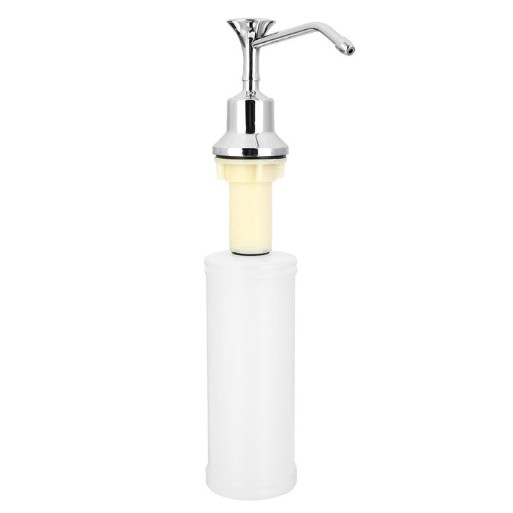 220ml White Kitchen Chrome Liquid Soap Dispenser Bathroom Sink Pump Bottles DTTT Image 5