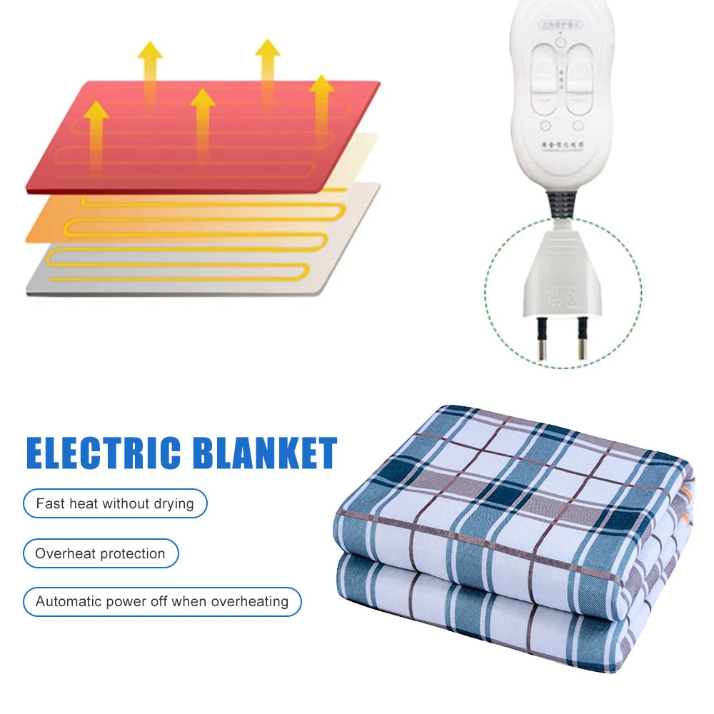 220V Blanket Heated Electric Sheet Thicken Thermostat Electric Blankets Security Electric Heating Blanket Warm Electric Image 3