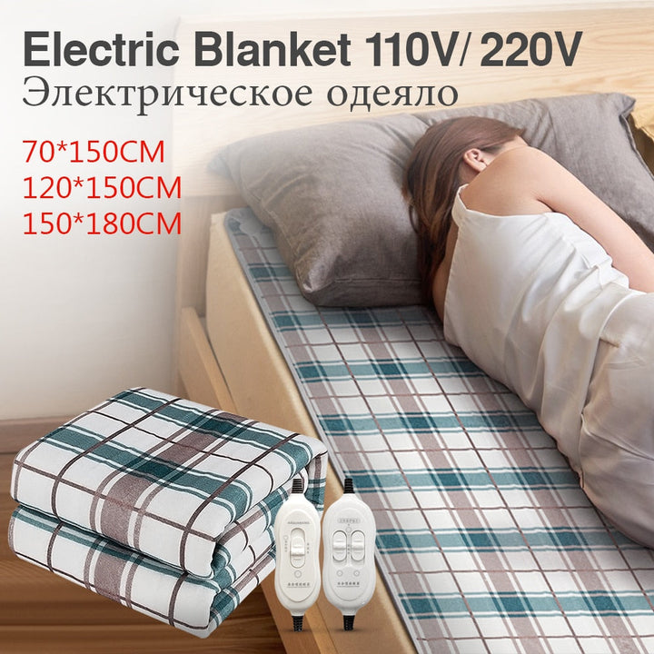 220V EU Plug Electric Heating Blanket Automatic Thermostat Double Body Warmer Bed Mattress Electric Heated Carpets Mat Image 1