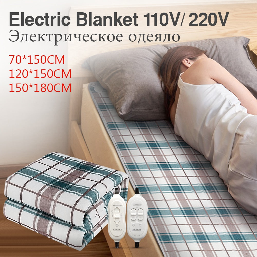 220V EU Plug Electric Heating Blanket Automatic Thermostat Double Body Warmer Bed Mattress Electric Heated Carpets Mat Image 6