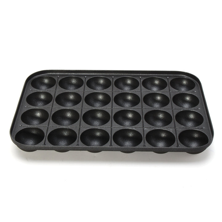 24 Holes Grill Pan Plate Cooking Octopus Ball Kitchen Maker Baking Mold Image 10