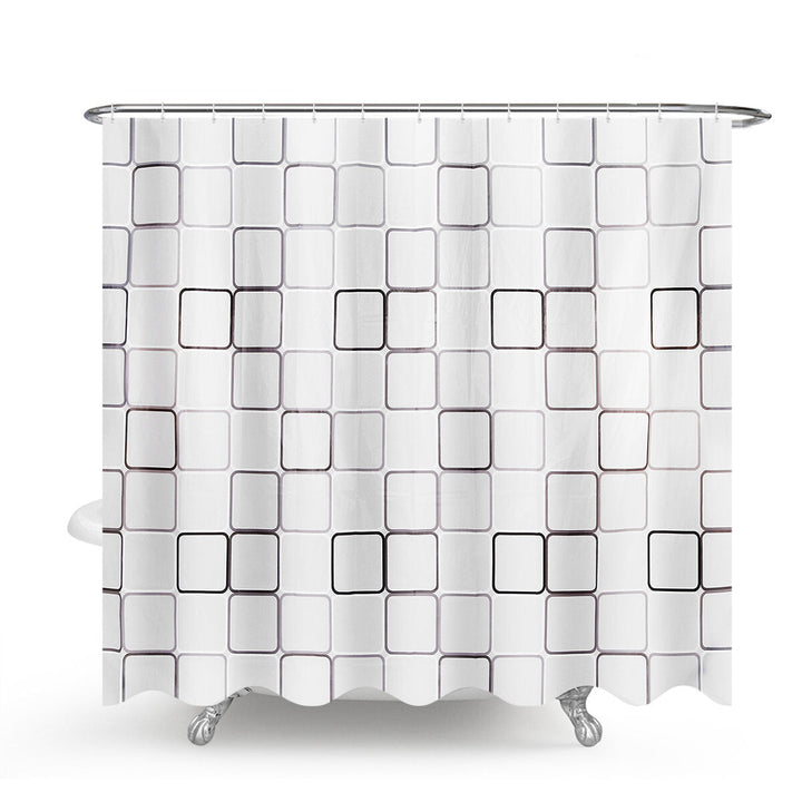 240x200CM Big Cube Shower Curtain Waterproof Mildewproof Easy to Clean Shower Curtain Image 5