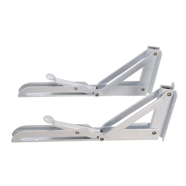 2Pcs White Shelf Bracket Kitchen Counter Extensions Support Frame Image 1