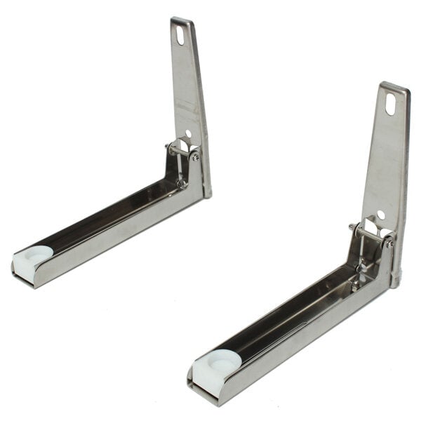 2pcs Stainless steel Foldable Microwave Oven Shelf Wall Mount Bracket Stand Support Holder Image 5