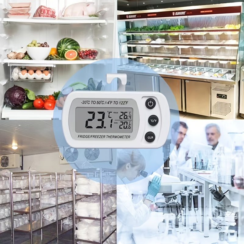 3.5in x 1.8in Waterproof Digital Refrigerator Thermometer For Kitchen Restaurants Image 3