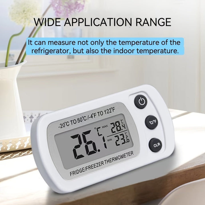 3.5in x 1.8in Waterproof Digital Refrigerator Thermometer For Kitchen Restaurants Image 4