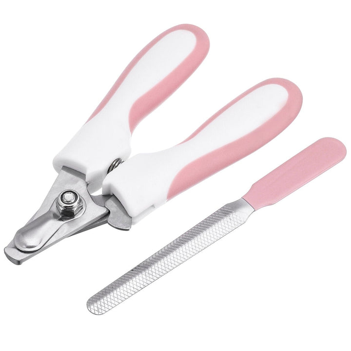 2pcs Stainless Steel Pet Nail Clippers Nail Trimmer Set Cat Nail Trim Dog Cleaning Beauty Tools Image 2