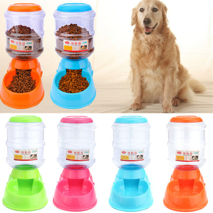 3.5L Automatic Pet Water Food Dispenser Dog Cat Large Feeder Pet Bowl DTTT Image 1