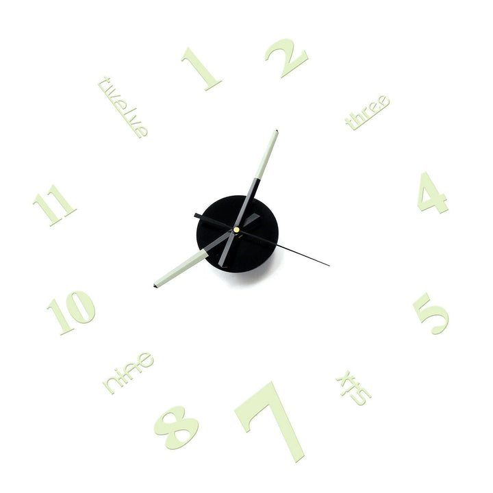 27,37,47 inch 3D DIY Wall Clock Silent Large Quartz Luminous Wall Night Clocks Image 12